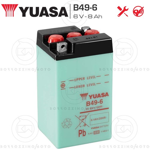 Batteria yuasa b49 8ah - batteria, 6v/8ah
